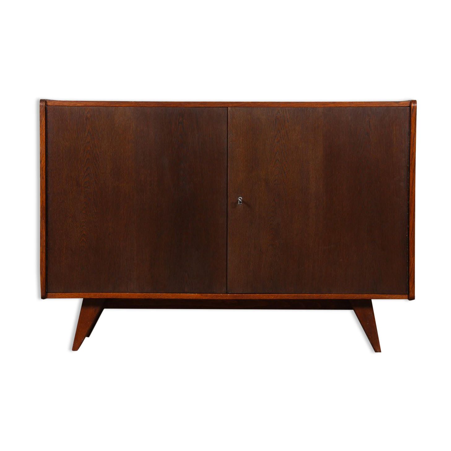Vintage dark oak chest of drawers by Jiri Jiroutek, model U-450, 1960