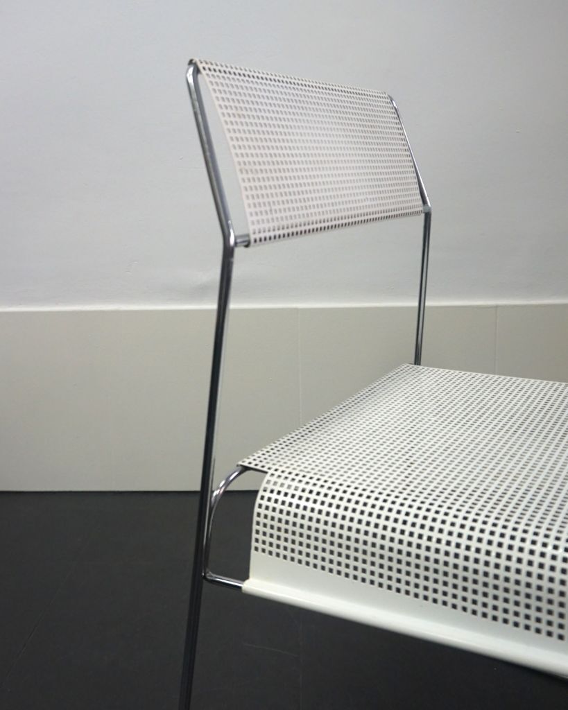 Set of 4 metal chairs, 1970s