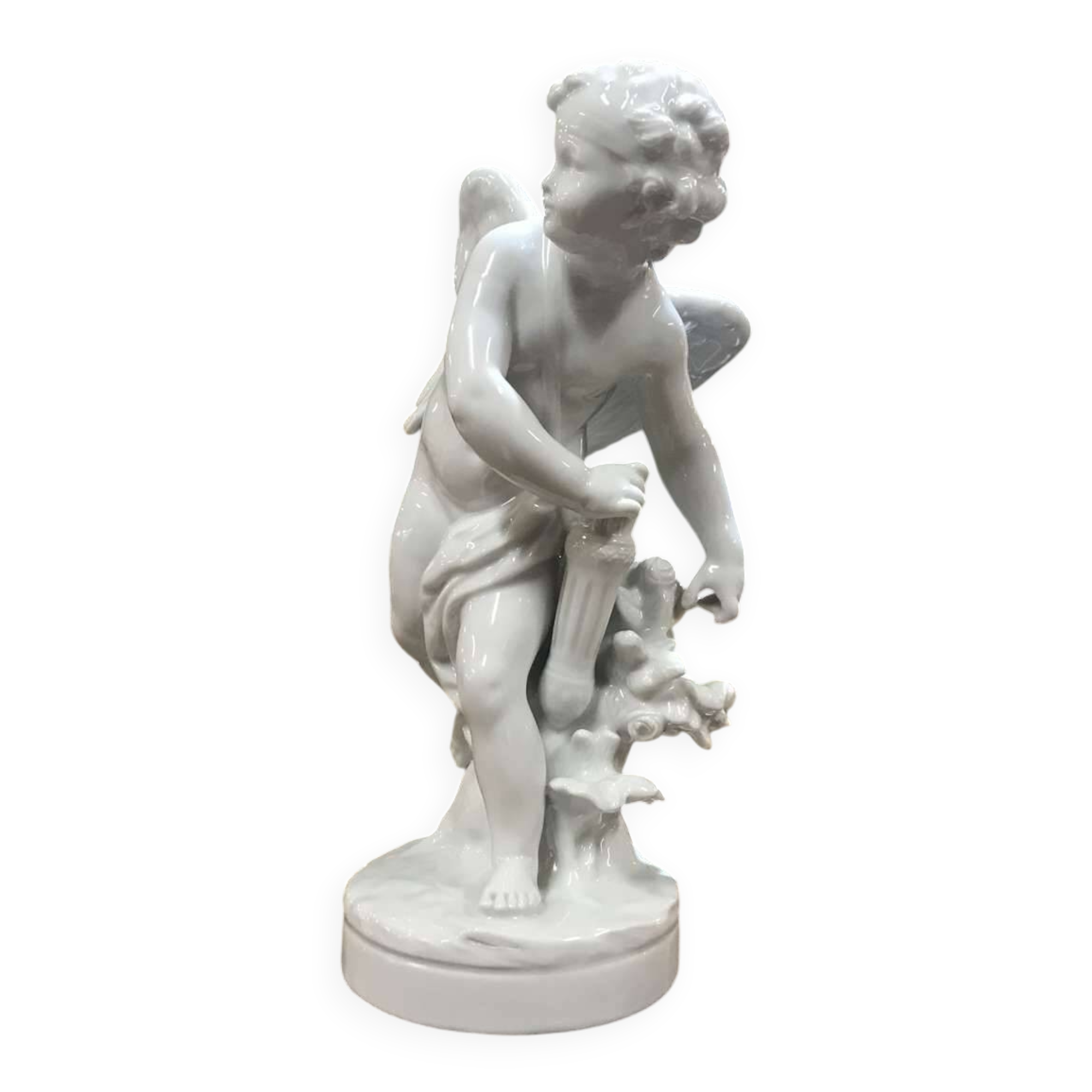 White porcelain cherub, work from the 1950s