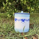 Enamelled jug, bowl and bucket