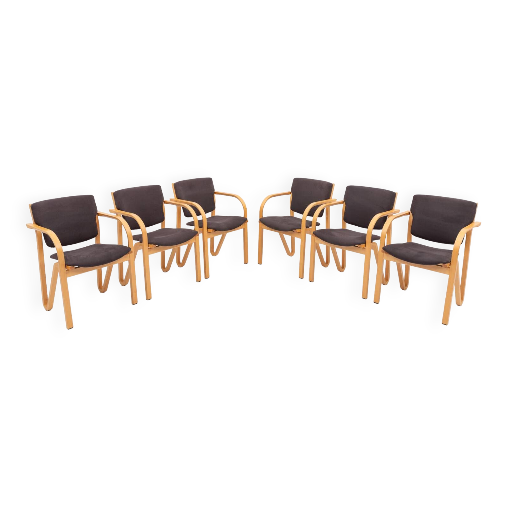 Set of 6 Danish design chairs from Four Design