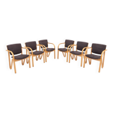 Set of 6 Danish design chairs from Four Design