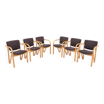 Ensemble de 6 chaises design danoises de Four Design