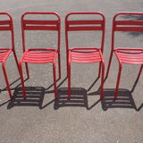 4 chaises de terrasse en métal