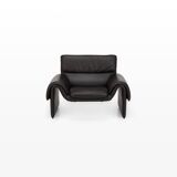 DS-2011 Armchair by De Sede, dark brown leather lounge