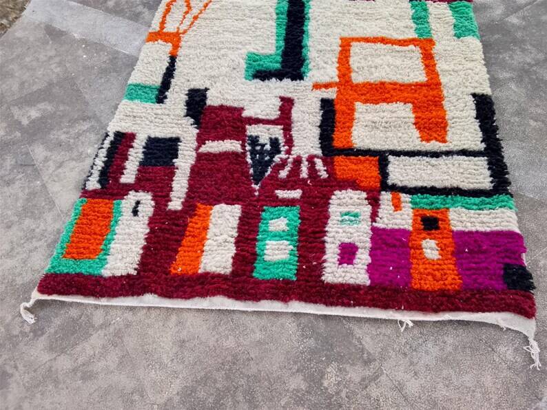 Beni Ourain Rug, Handmade Rug 150/250cm