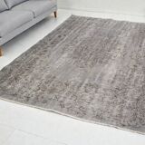 Grey Oushak Floor Wool Rug-2204