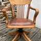 Fauteuil de bureau américain pivotant circa 1900 vintage