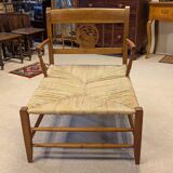 19th century straw chaise longue
