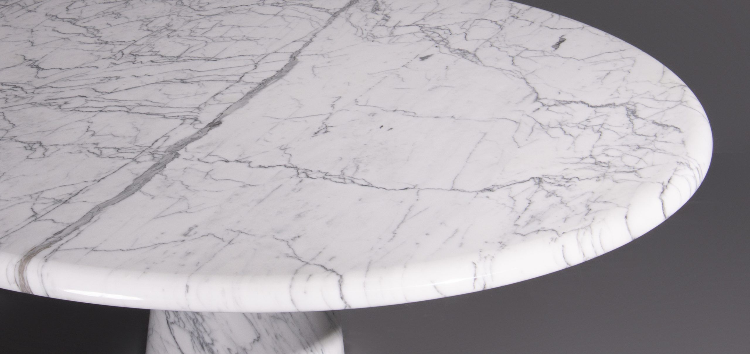 Carrara marble round dining table