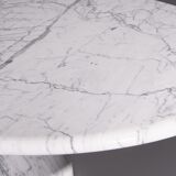 Carrara marble round dining table