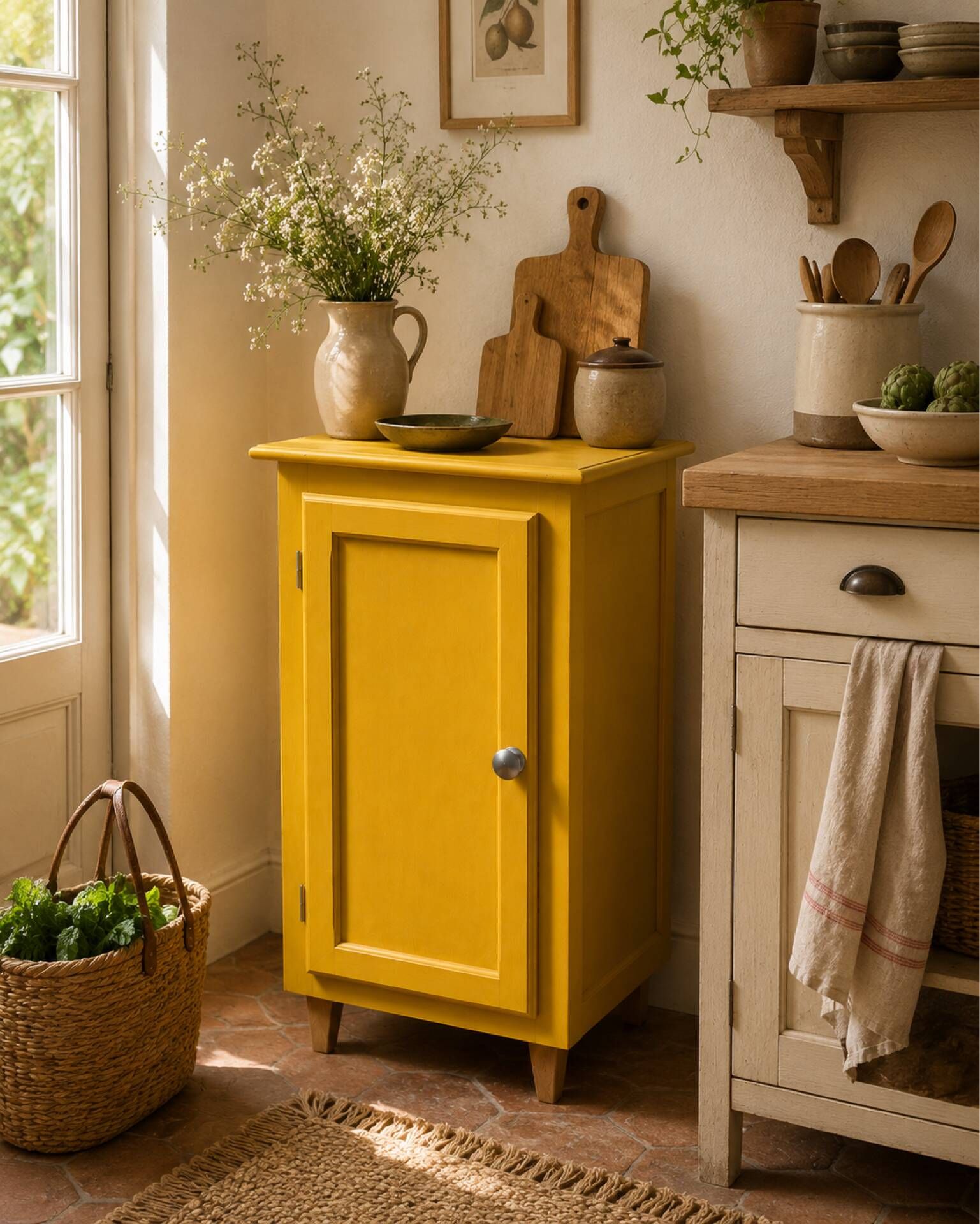 Art Deco ochre yellow Parisian buffet
