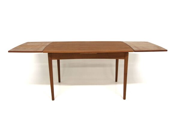 Table de salle à manger ''portefeuille'' en teck, Danemark, 1960