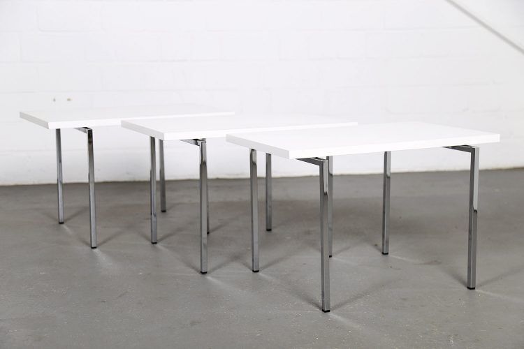 Modernist stackable tables by Trix & Robert Haussmann