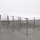Modernist stackable tables by Trix & Robert Haussmann