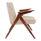 Scandinavian armchair in granola brown, mid-century modern design by Chier.