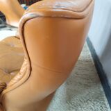 Michel Cadestin leather armchair for Airbone