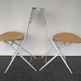 2X Vintage Folding Chairs From Fly Line (Set)