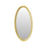 Miroir ovale doré de style Hollywood Regency