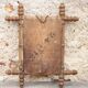 Wooden bamboo imitation mirror, antique mirror, hanging mirror, interior decor, mirror
