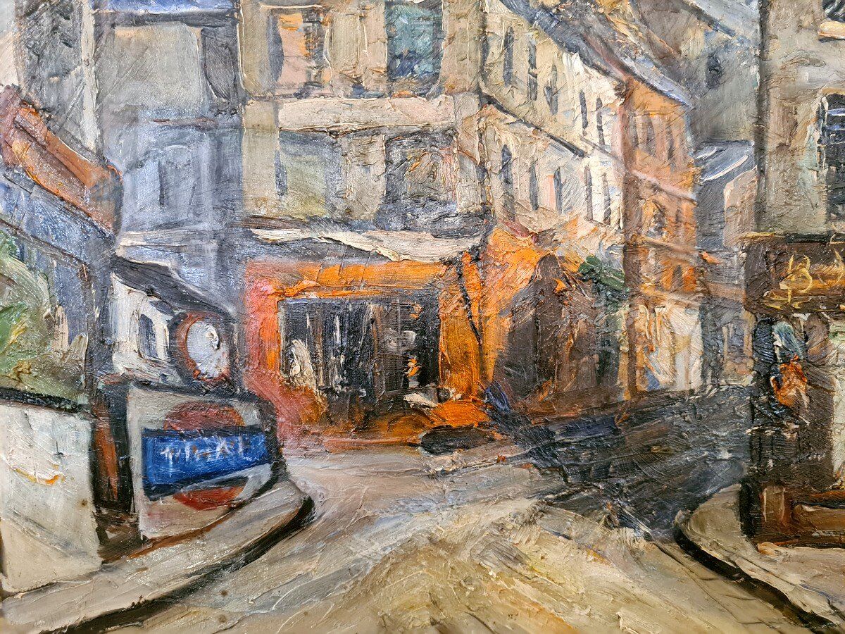 Oil by J. Pineau XX - Montmartre