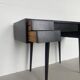 Vintage 1950s Italian Vanity/Desk with Mirror, in Solid Wood, Gio Ponti Style