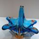 Vintage blown glass basket of Spanish art signed ROYO.