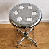 Adjustable industrial stool chromed steel
