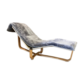 Chaise longue à bascule scandinave 1960