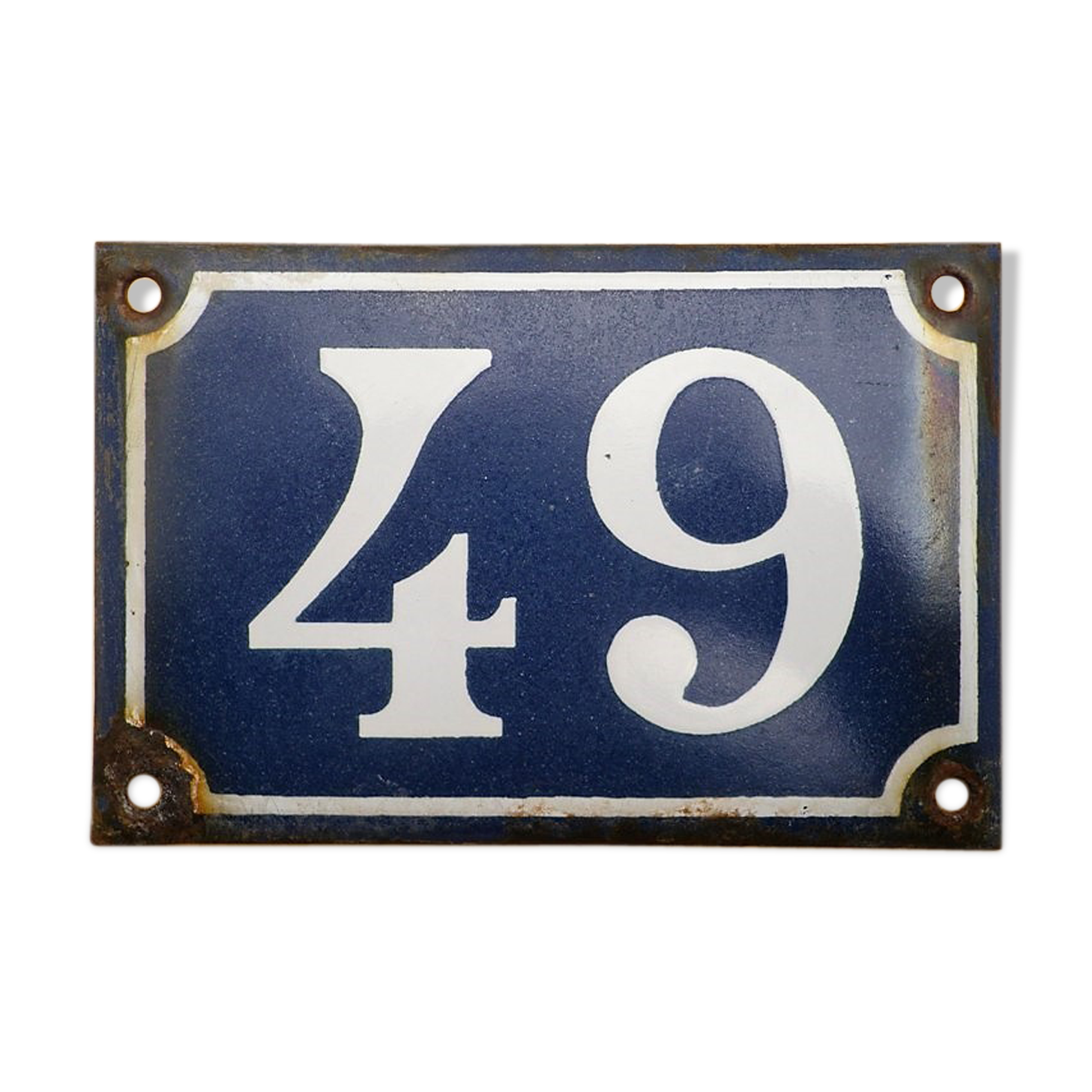 Enamelled plate number 49