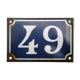 Enamelled plate number 49