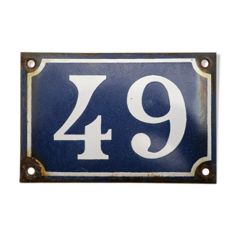 Enamelled plate number 49