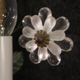 Italian crystal and metal wall lamp from the 70s