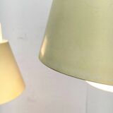 Glass and metal suspensions from the Mid-Century period, set of 2.