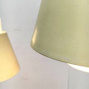 Glass and metal suspensions from the Mid-Century period, set of 2.