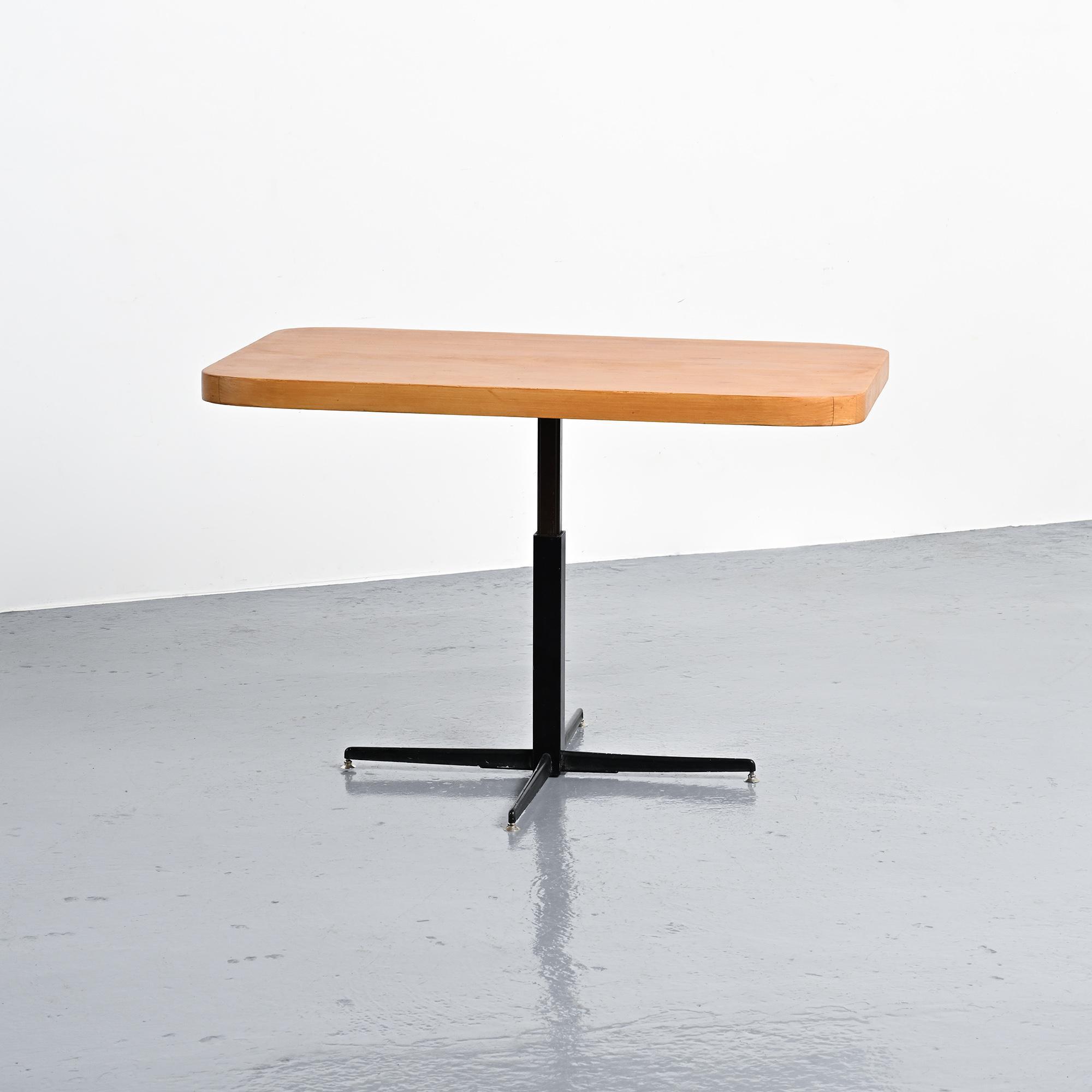 Table rise and fall for the Arcs, by Charlotte Perriand circa 1975