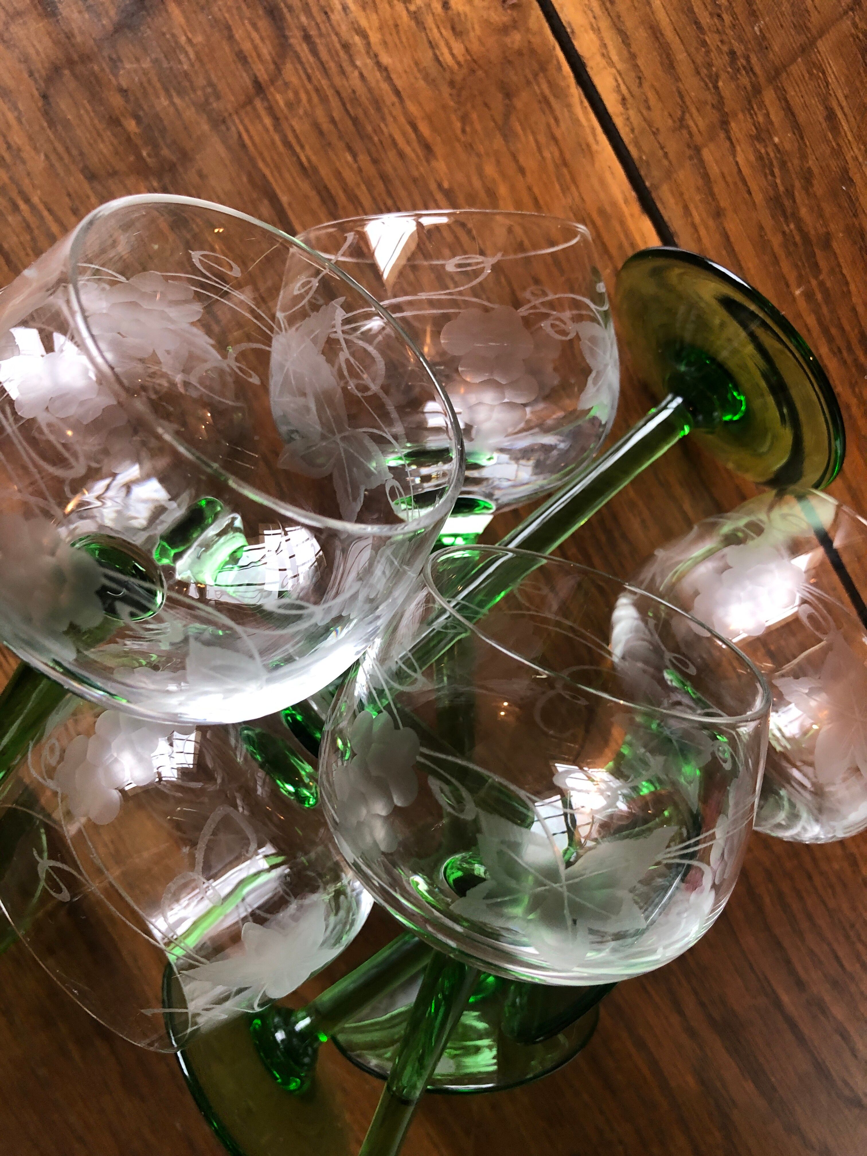 6  verres "ballon" vin d'Alsace cristal