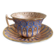 Tasse à Moka et Soucoupe mug  Paris table  en Porcelaine style Napoléon III XIXème