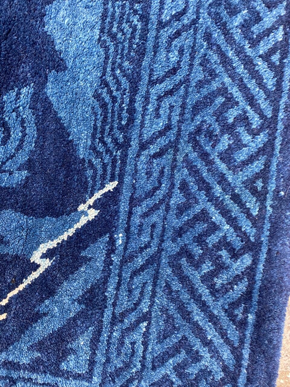 Small handmade old Chinese carpet 70x131 cm