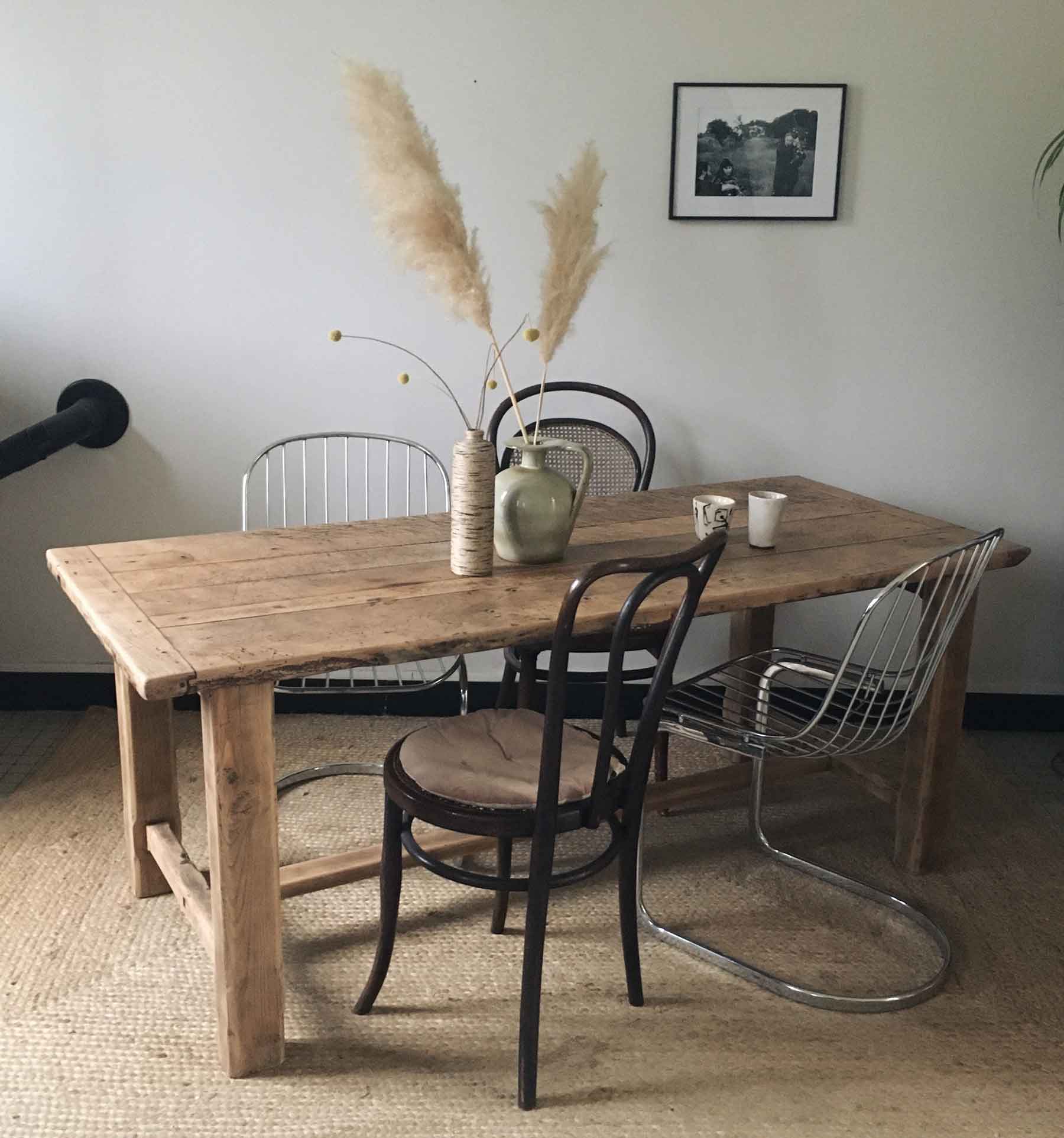 Table de ferme en bois ancienne