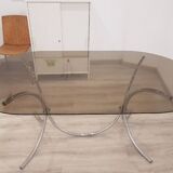 70s glass and chrome table