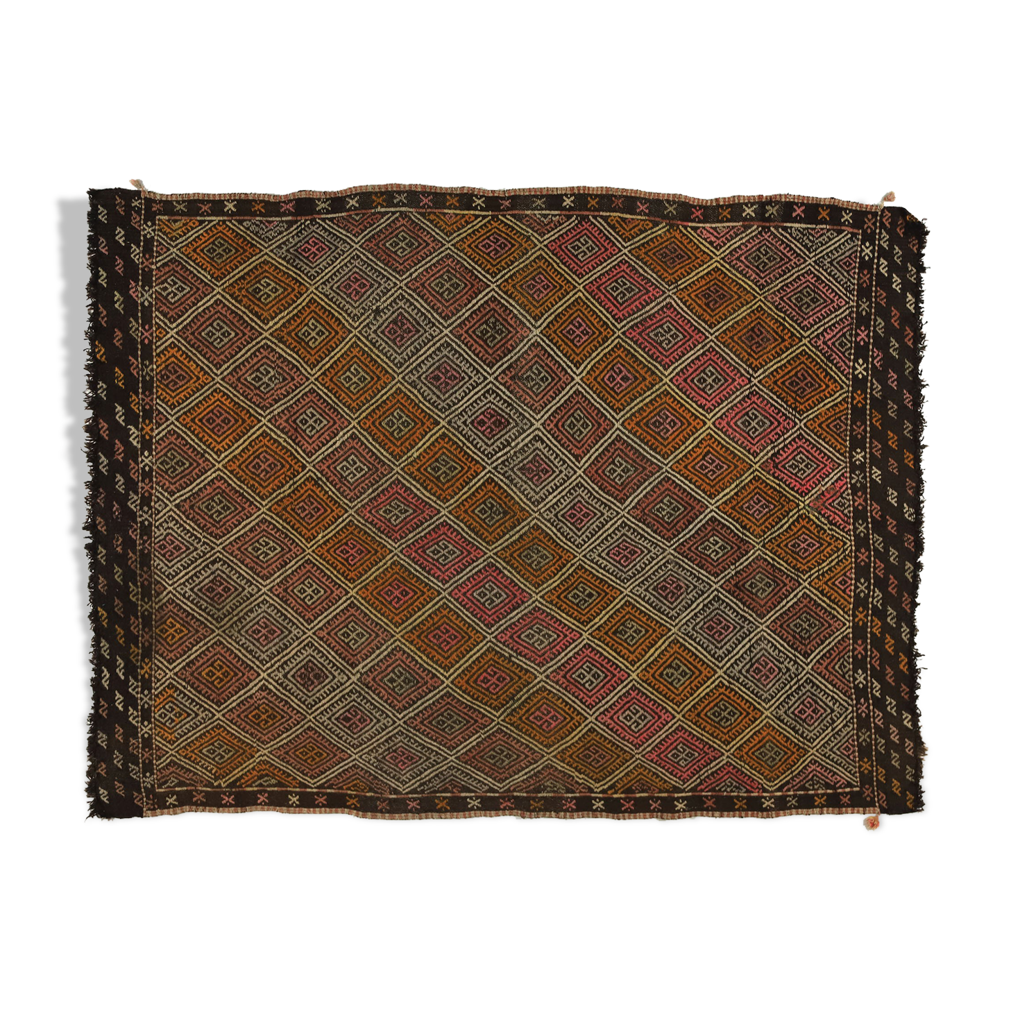 Anatolian handmade kilim rug 200 cm x 152 cm