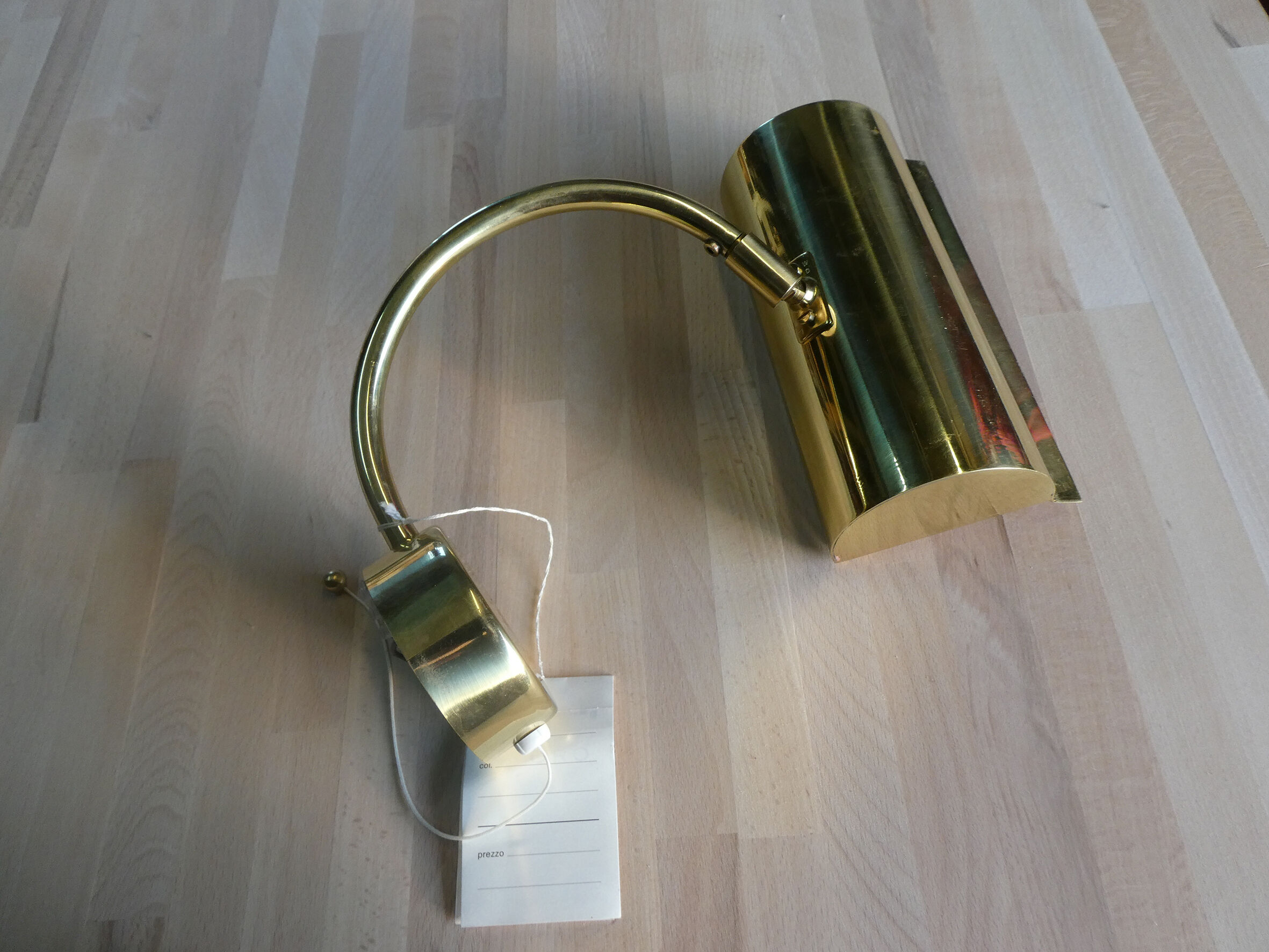 Design golden wall lamp by Sergio Bernardi - Italy
