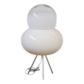 Lampe vintage en papier de riz et acier par Saskia Hübner, Italie, années 2000