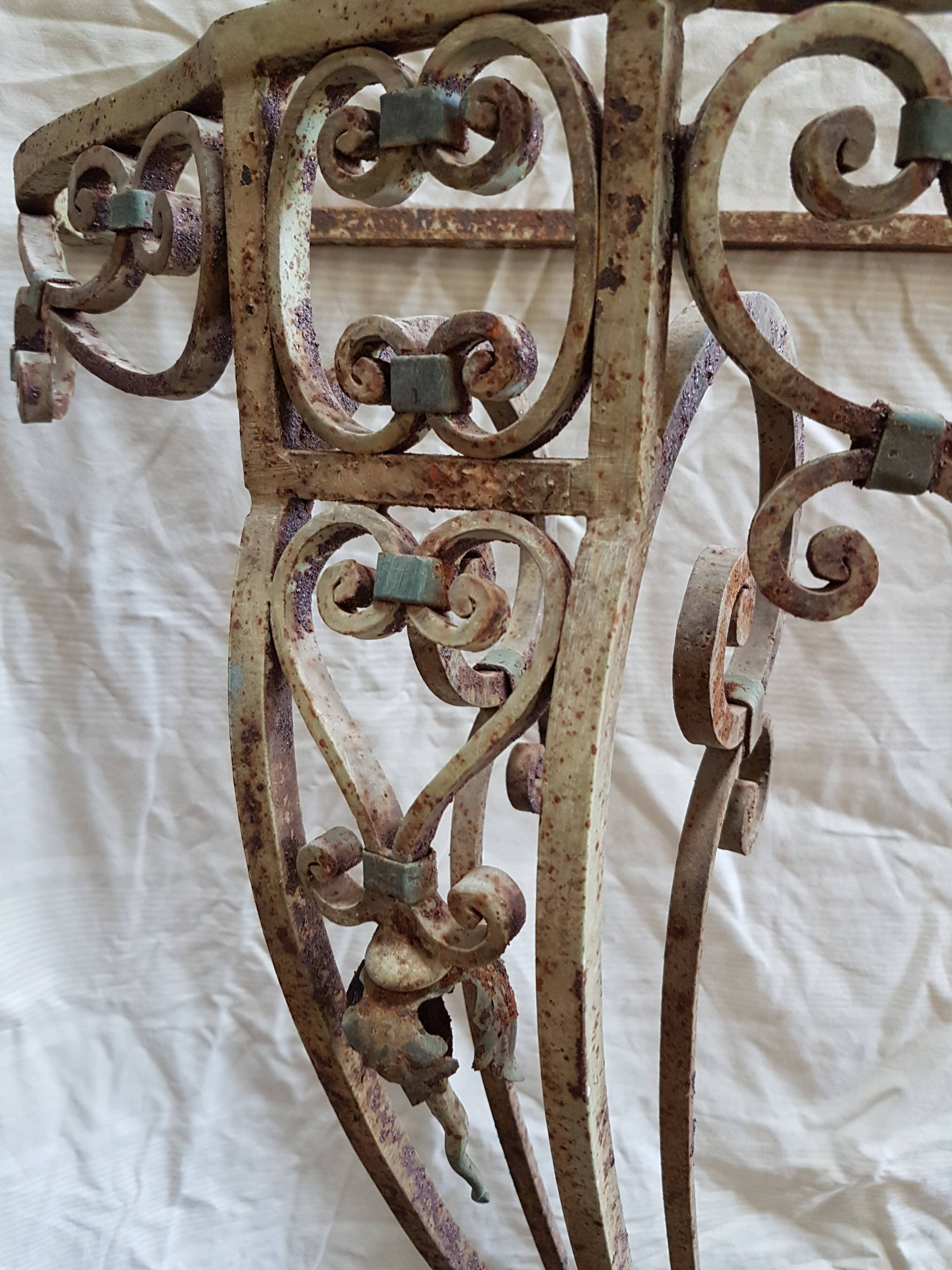 Forged iron console 1950