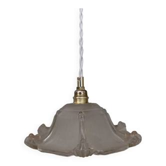 Vintage frosted glass lampshade pendant light