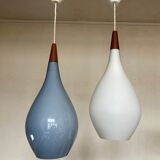 Pair of suspensions Tear Drop by Holmgaard for Louis Poulsen Denmark 1960-1969