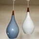Pair of Tear Drop pendant lights by Holmgaard for Louis Poulsen Denmark 1960-1969