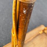 Rattan table vintage compass feet