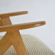 Fauteuil kompas velours côtelé crème